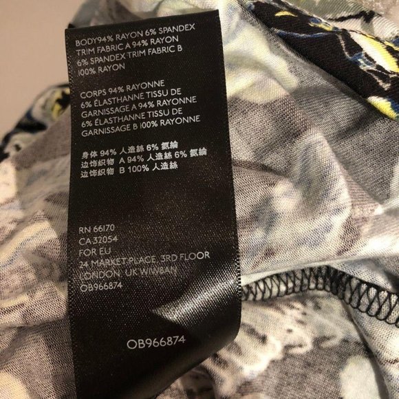 Free People Baja Babe Cold Shoulder Top Black Small Floral Cutout - Picture 4 of 8